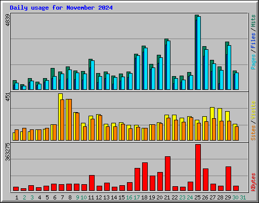 Daily usage for November 2024