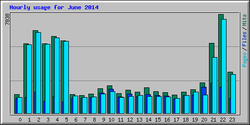 Hourly usage for June 2014