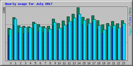 Hourly usage for July 2017