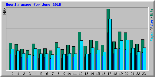 Hourly usage for June 2018