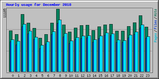 Hourly usage for December 2018