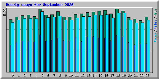 Hourly usage for September 2020