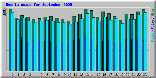 Hourly usage for September 2025