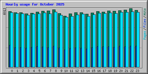 Hourly usage for October 2025