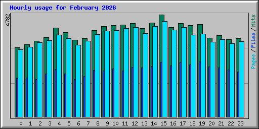Hourly usage for February 2026