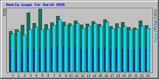 Hourly usage for March 2026